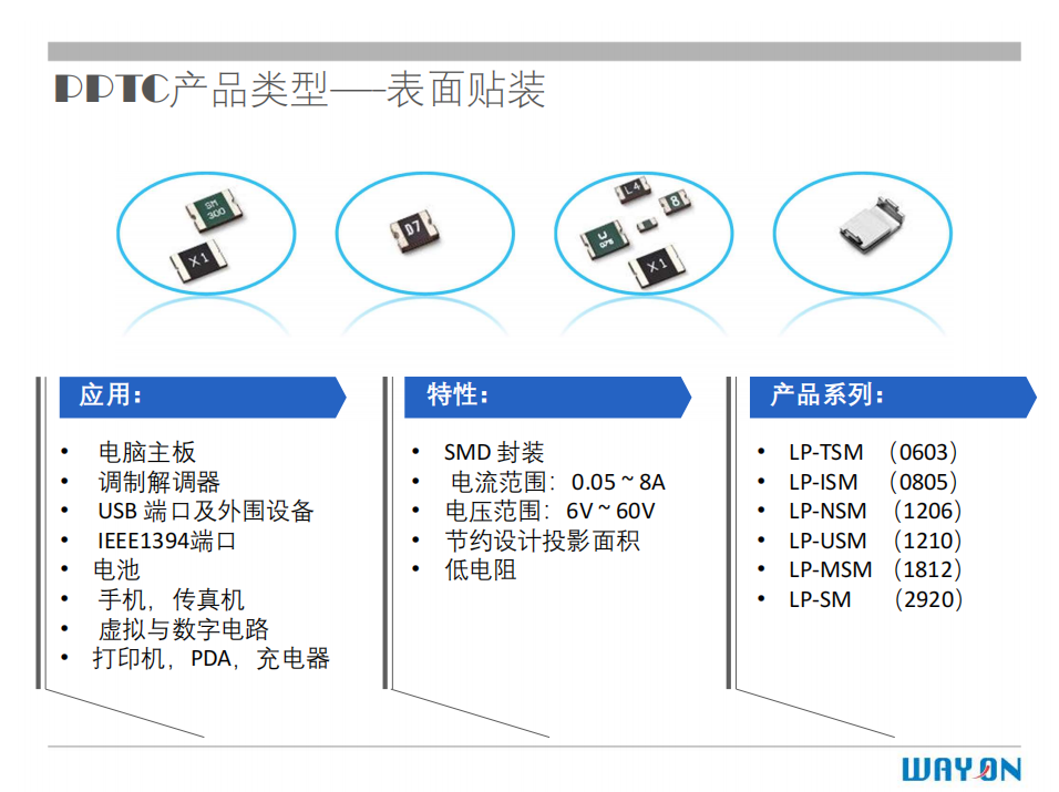 WAYON PTC,维安PTC,维安保险丝，如何选型